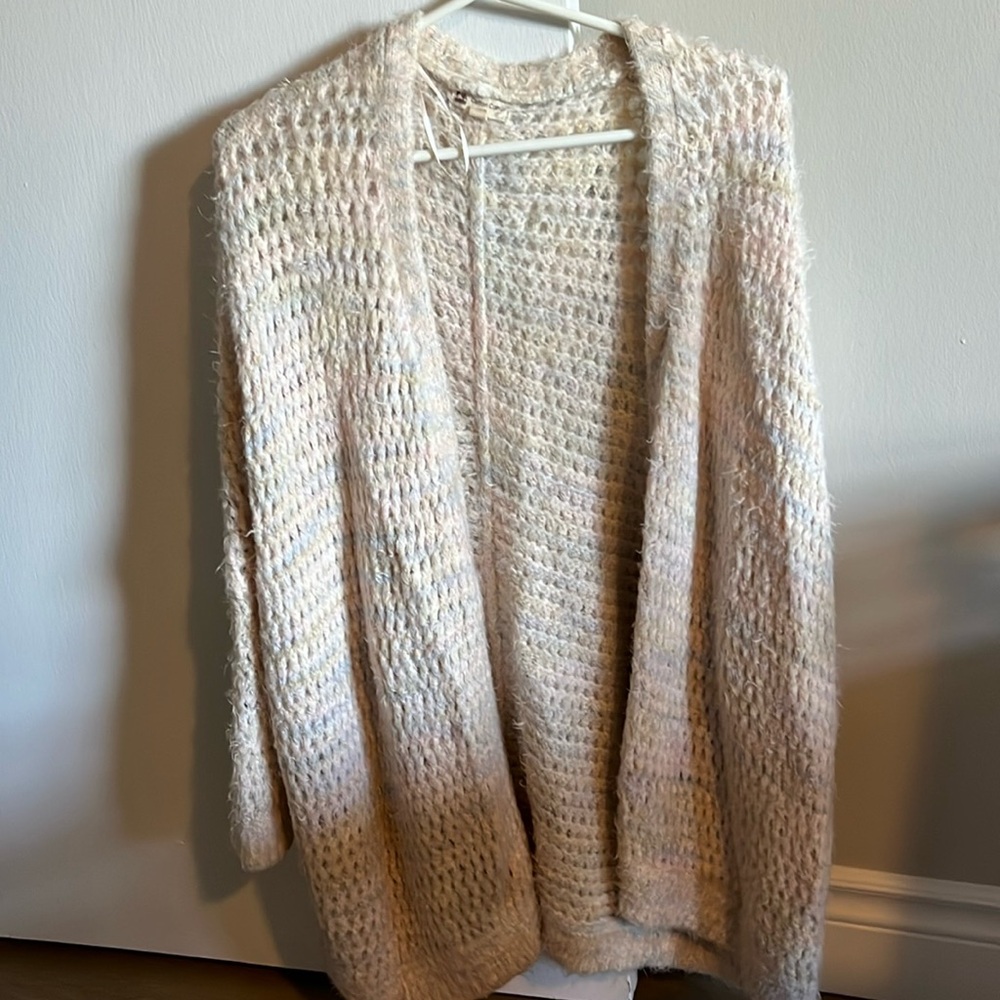 Cotton Candy fuzzy lounge cardigan